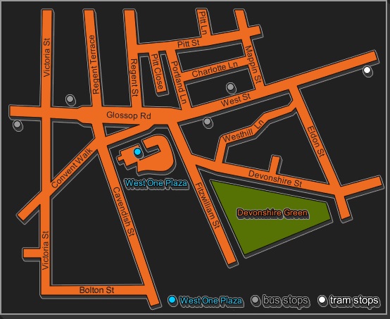 West One Plaza location map